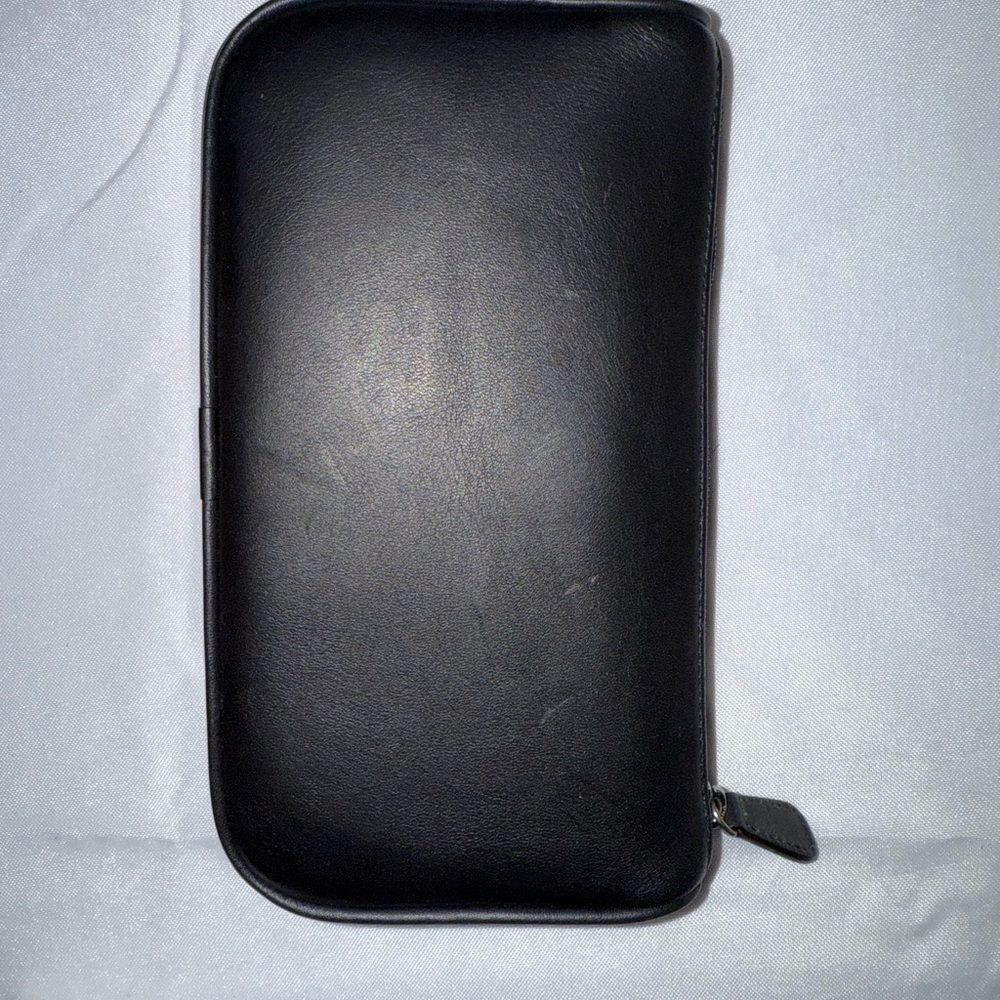 Coach Black Leather Zip Wallet